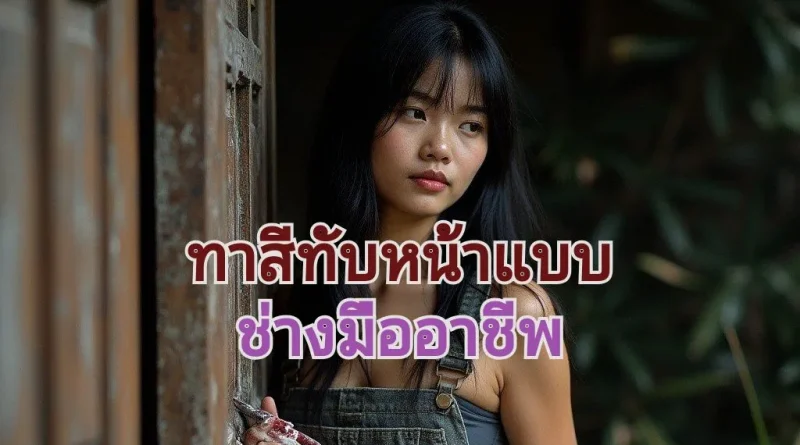 ทาสีทับหน้าให้เรียบเนียน