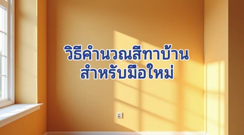 คำนวณปริมาณสีก่อนที่จะทา