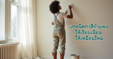 ทาสีกำแพงง่ายๆ