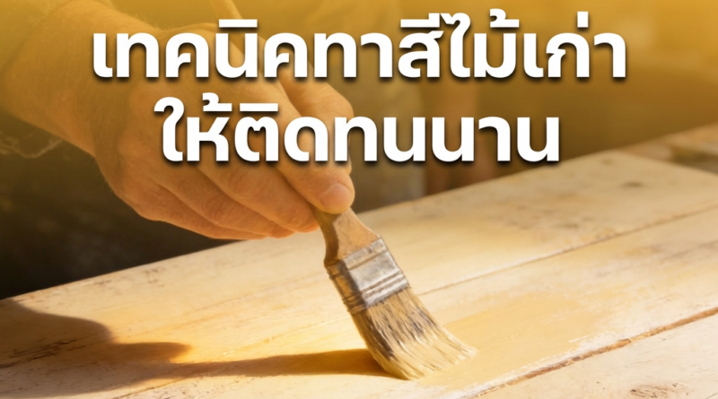 ขั้นตอนทาสีไม้เก่าให้เหมือนใหม่