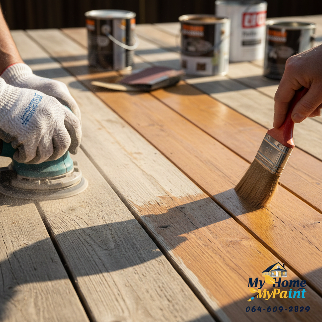 ทาสีไม้เก่า 