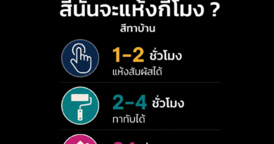 สีแห้งกี่ชั่วโมง