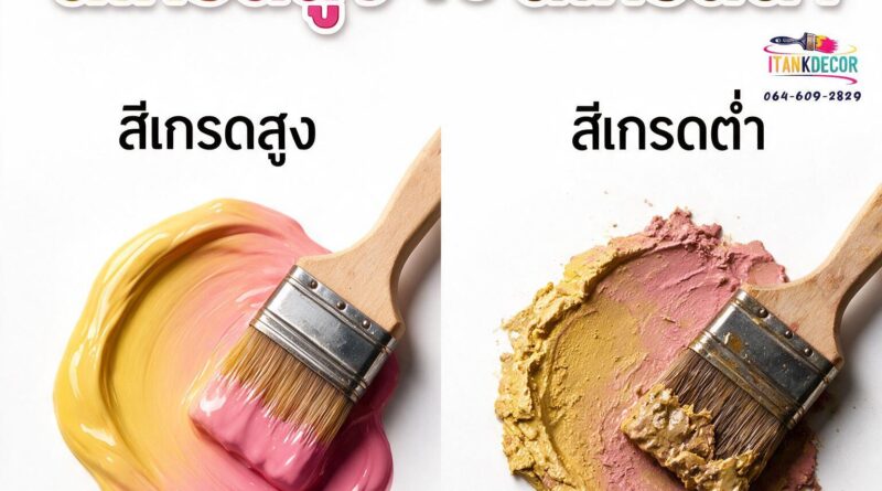 ทาสีบ้านเองควรเลือกสีเกรดต่ำหรือสีเกรดสูง สีเกรดสูงต่ำ