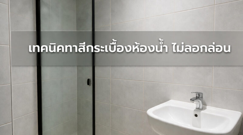 ทาสีกระเบื้องห้องน้ำให้ติดทน